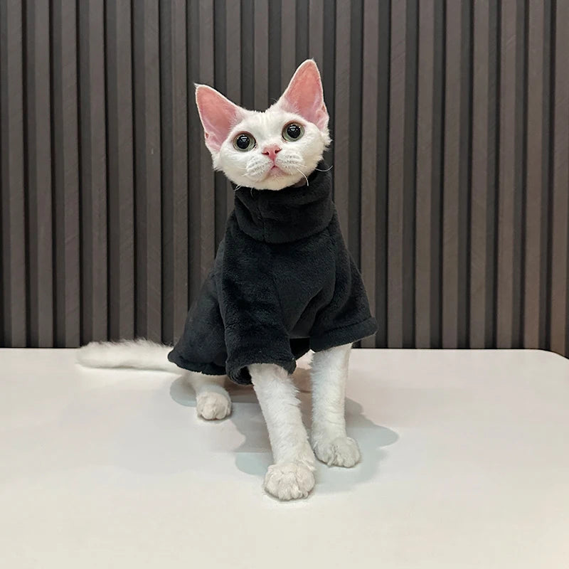 Warm Fleece Sweater for Hairless Cats
