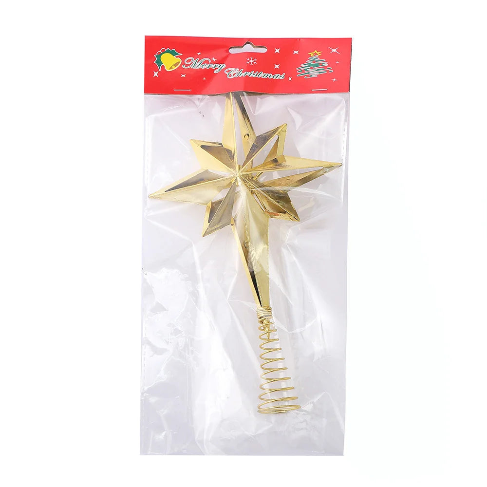 Gold Glitter Christmas Tree Star Topper