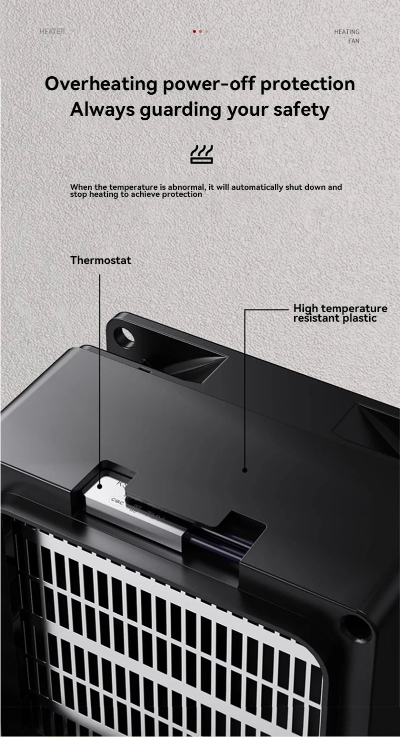 Portable Mini Wall Heater with Remote