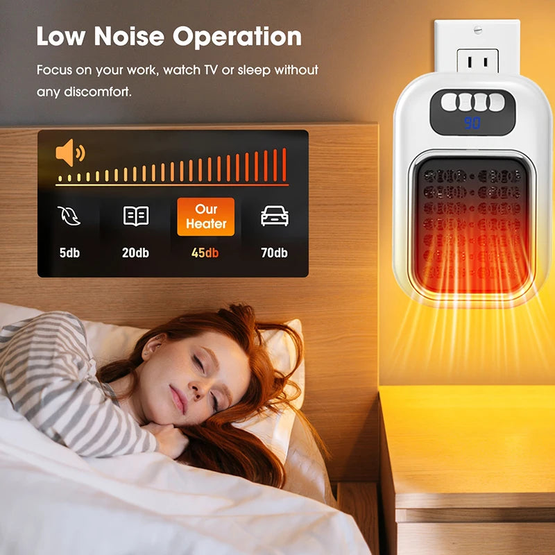 Portable Mini Wall Heater with Remote