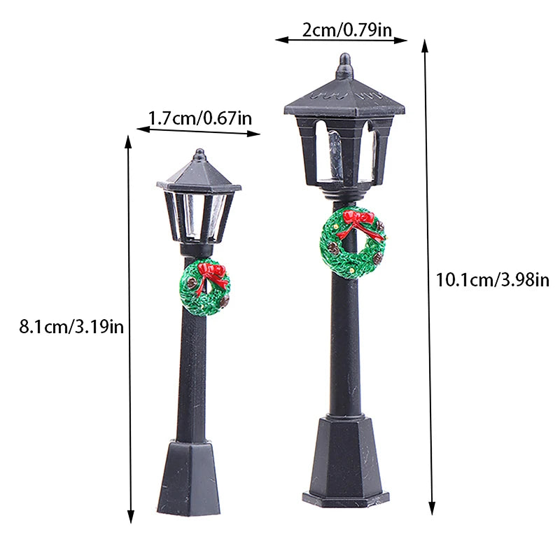 Mini Christmas Village Street Lamps