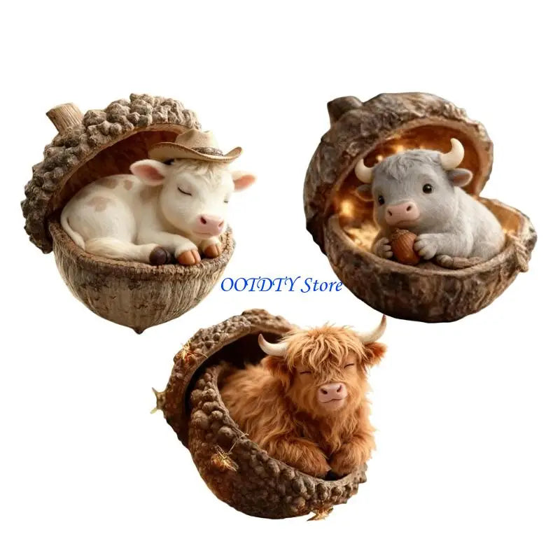 Highland Cow Christmas Ornaments