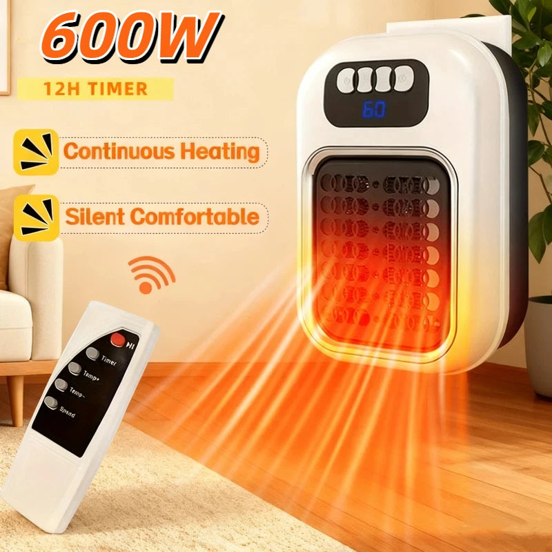 Portable Mini Wall Heater with Remote
