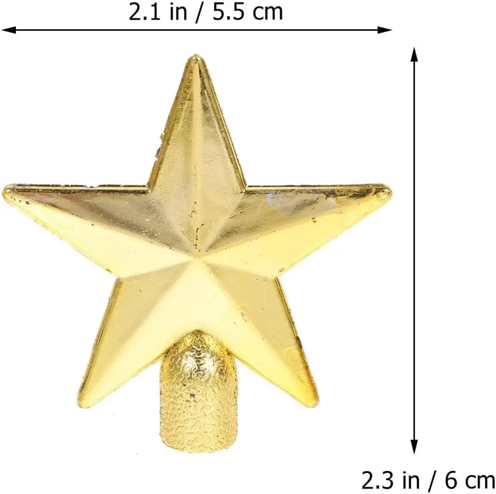 Gold Glitter Christmas Tree Star Topper