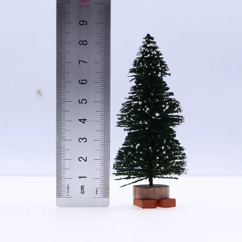 Mini Snowy Christmas Trees for Village Displays