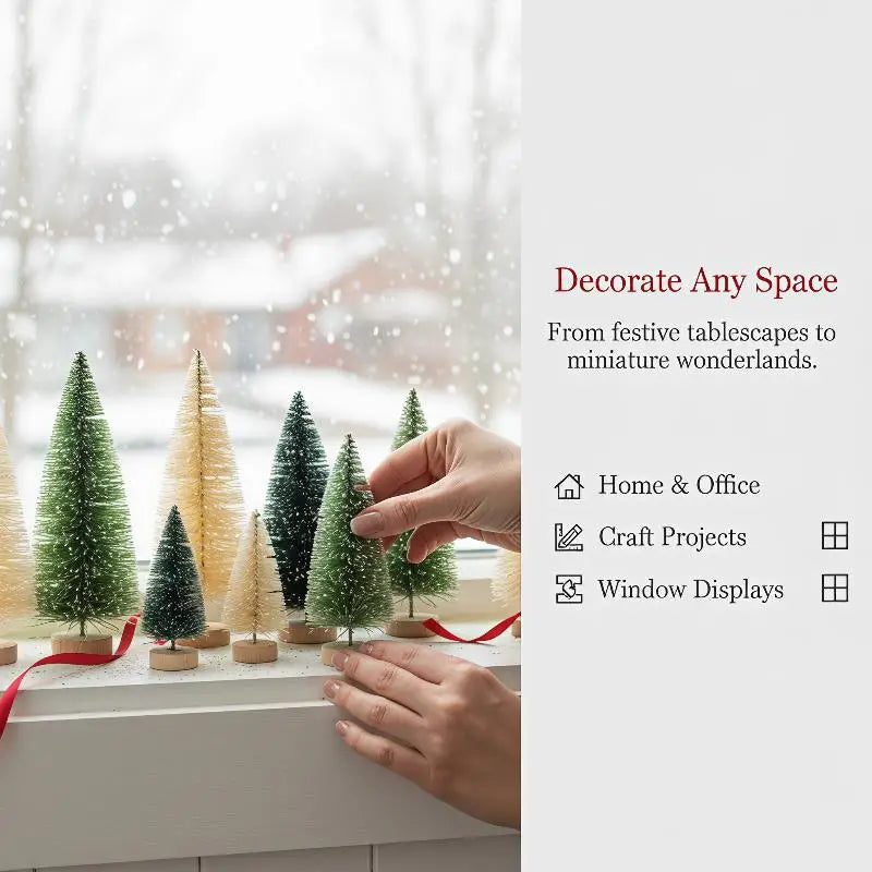 Mini Snow-Frosted Christmas Trees