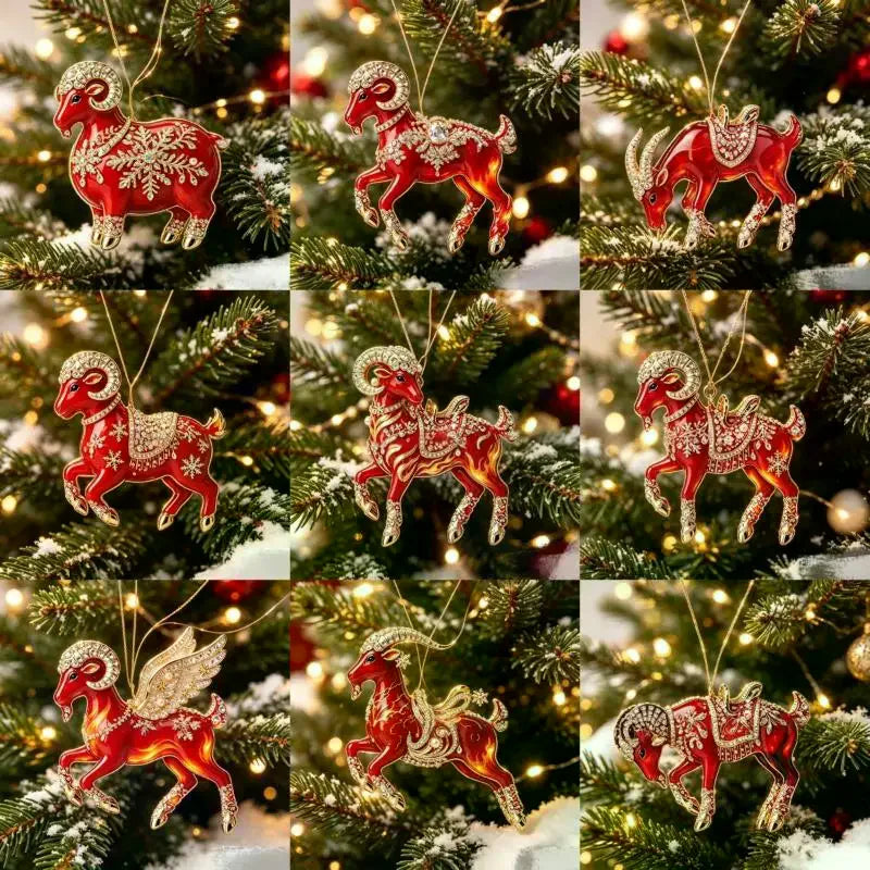 Goat Christmas Tree Ornaments