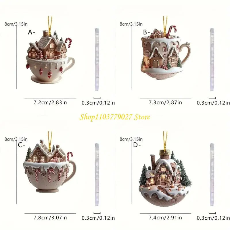 Acrylic Christmas Ornament Set