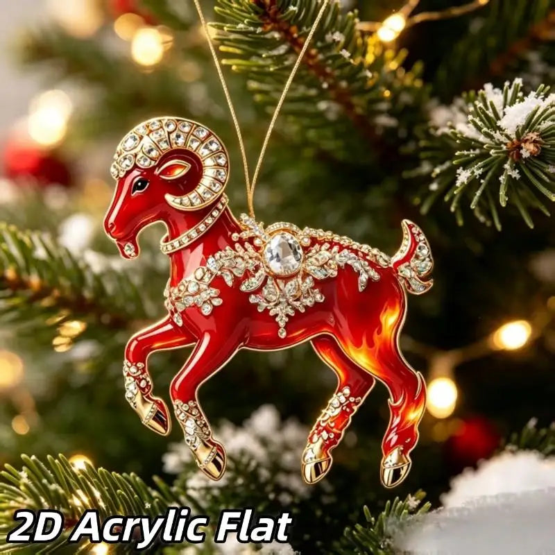 Goat Christmas Tree Ornaments