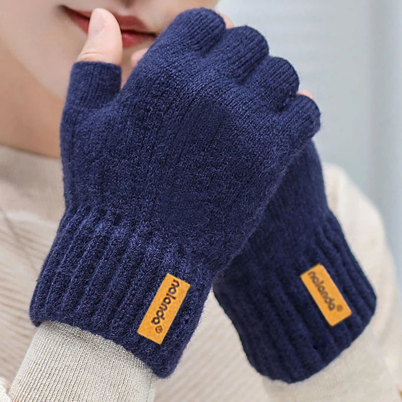 Unisex Knit Fingerless Touchscreen Gloves