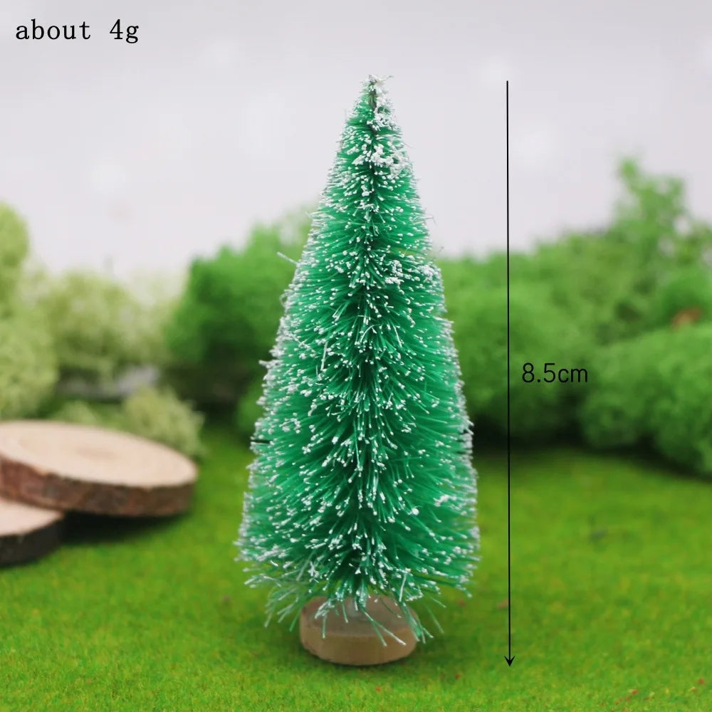 Mini Snowy Christmas Trees for Village Displays