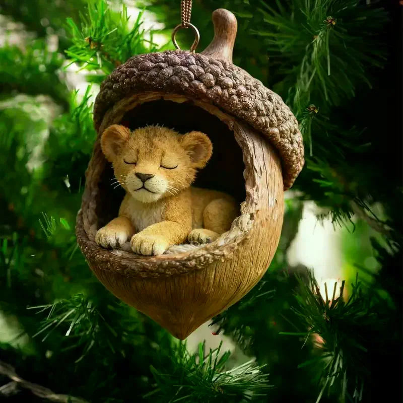 Festive Animal Acrylic Christmas Ornaments