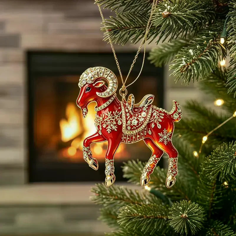 Goat Christmas Tree Ornaments