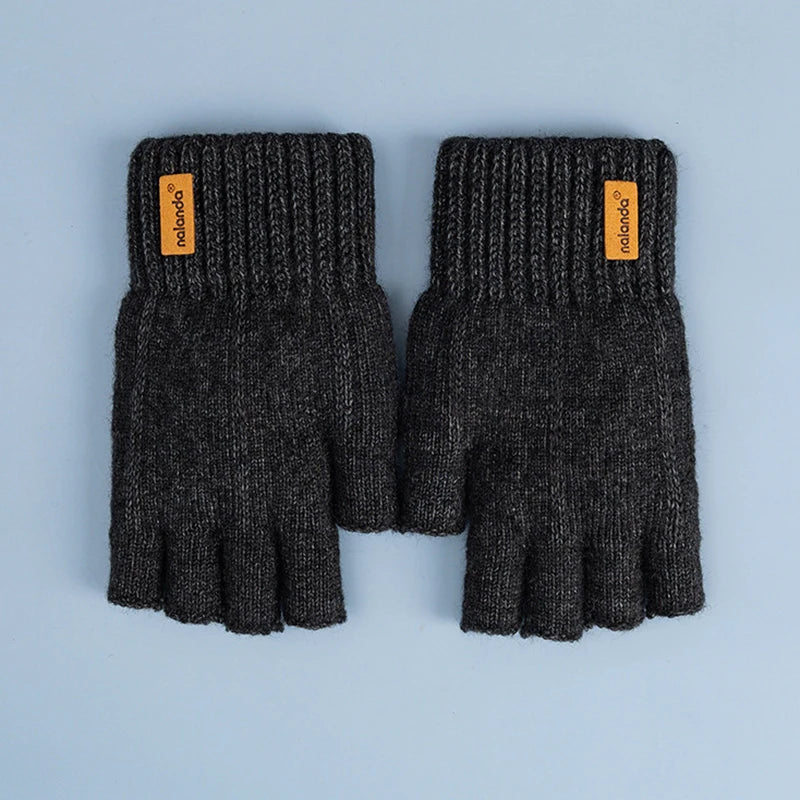 Unisex Knit Fingerless Touchscreen Gloves