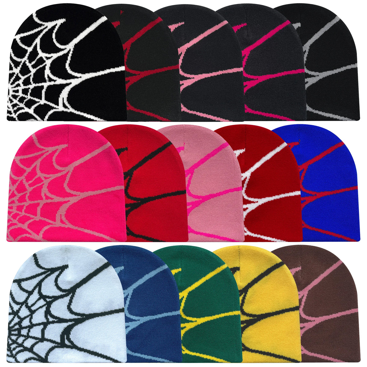 Unisex Spider Web Knit Beanie