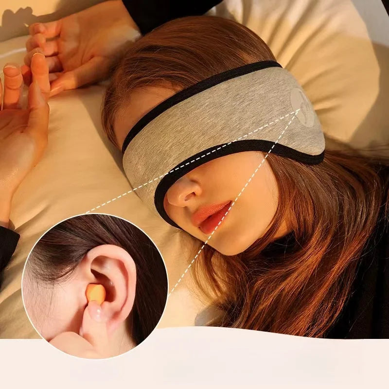 Adjustable Sleep Eye Mask with Noise-Reducing Earplugs