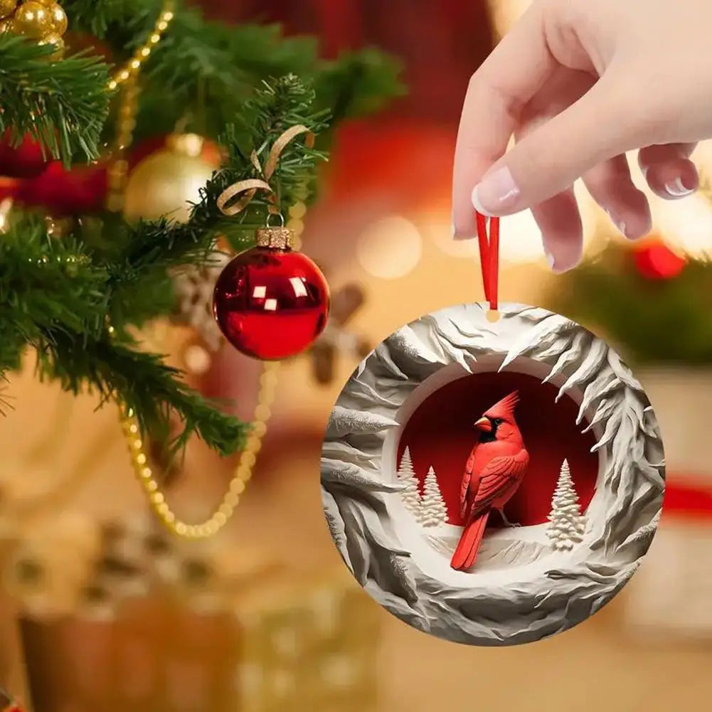 Red Cardinal Christmas Tree Ornaments