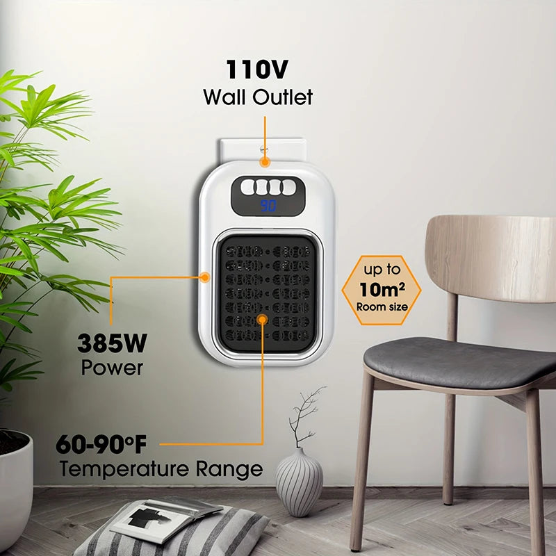 Portable Mini Wall Heater with Remote