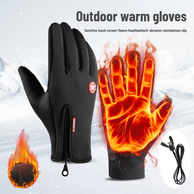 Waterproof USB Heated Winter Gloves
