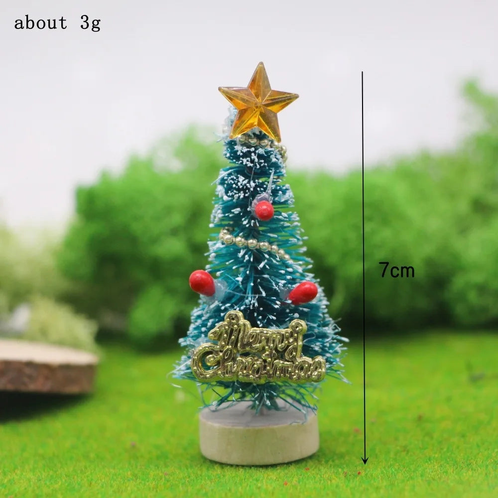 Mini Snowy Christmas Trees for Village Displays