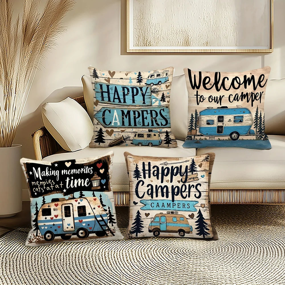 Camping & RV Decorative Pillow Covers