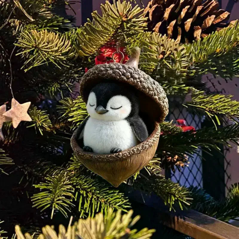 Festive Animal Acrylic Christmas Ornaments