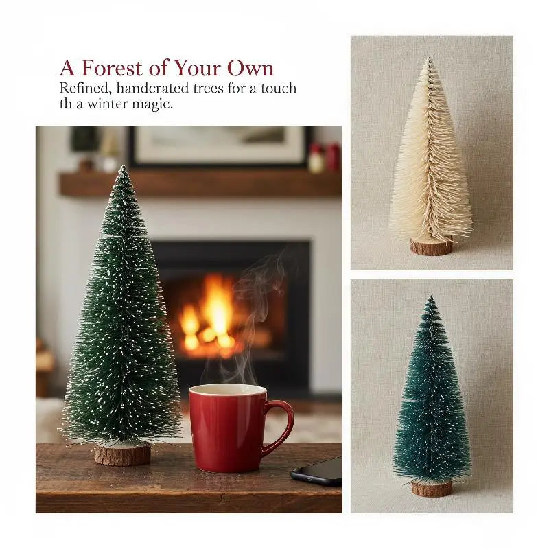 Mini Snow-Frosted Christmas Trees