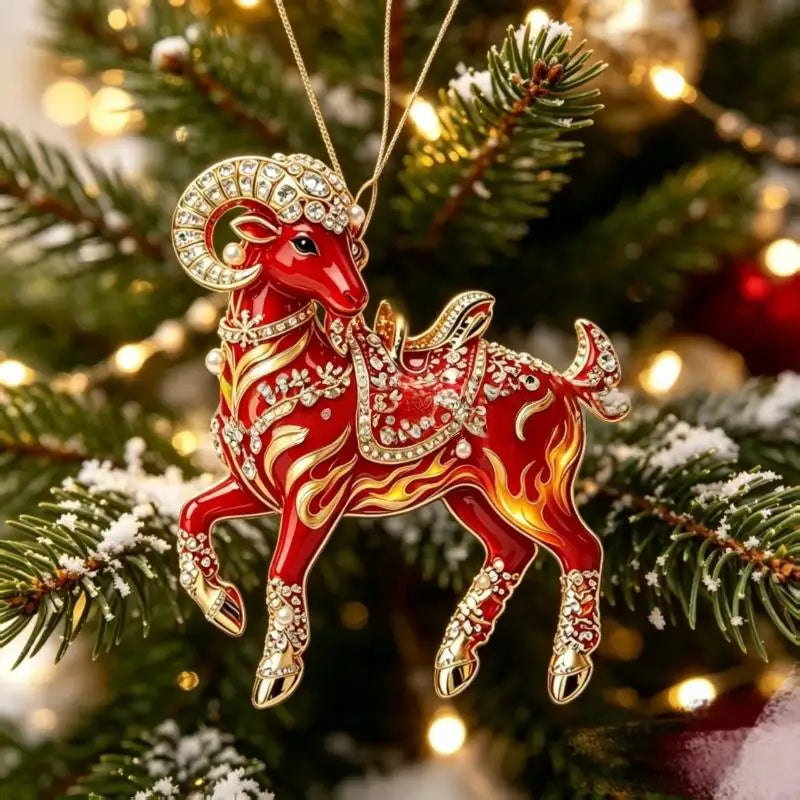 Goat Christmas Tree Ornaments