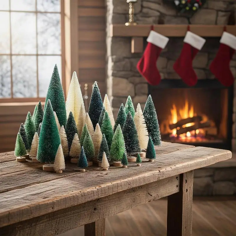 Mini Snow-Frosted Christmas Trees