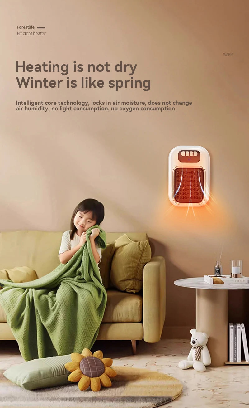 Portable Mini Wall Heater with Remote