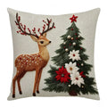 Christmas Reindeer & Rabbit Pillow Cover