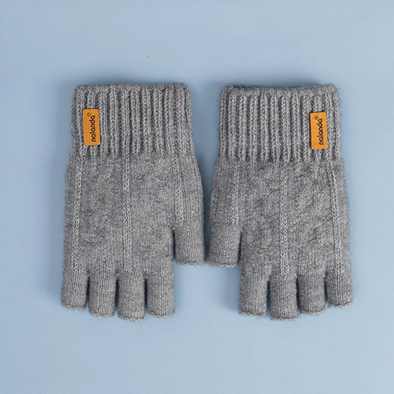 Unisex Knit Fingerless Touchscreen Gloves