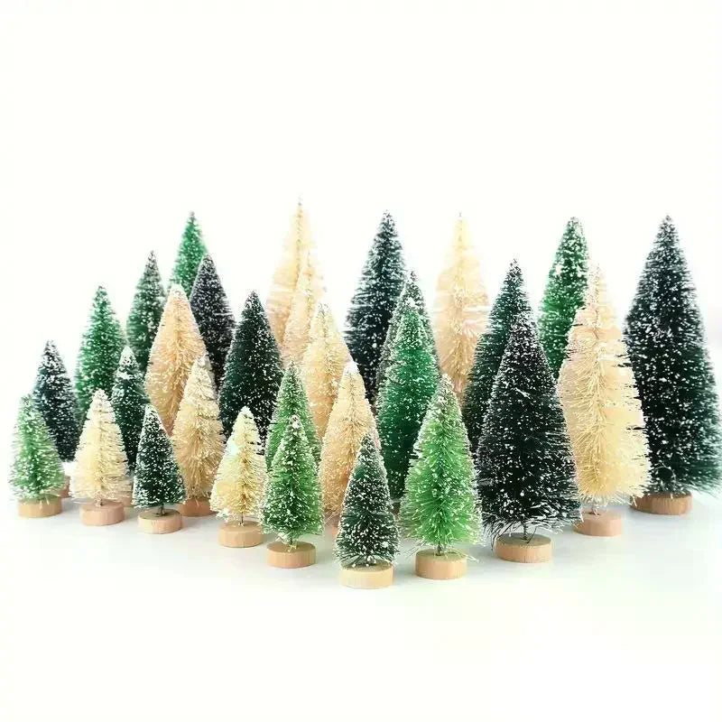 Mini Snow-Frosted Christmas Trees