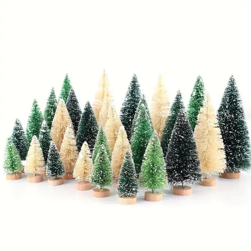 Mini Snow-Frosted Christmas Trees