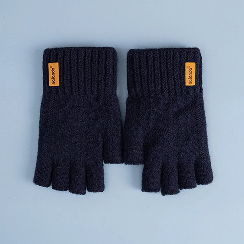Unisex Knit Fingerless Touchscreen Gloves