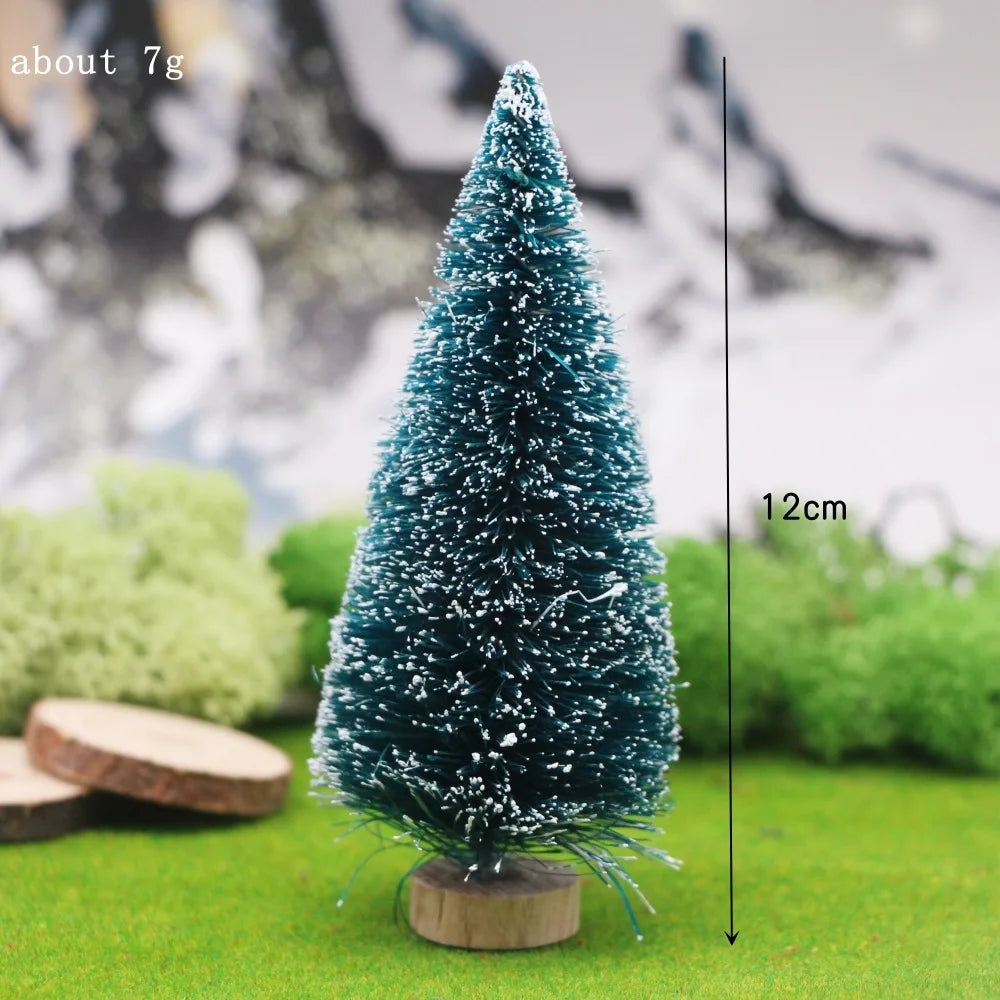 Mini Snowy Christmas Trees for Village Displays