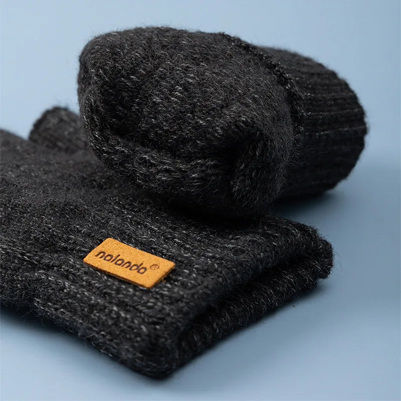 Unisex Knit Fingerless Touchscreen Gloves