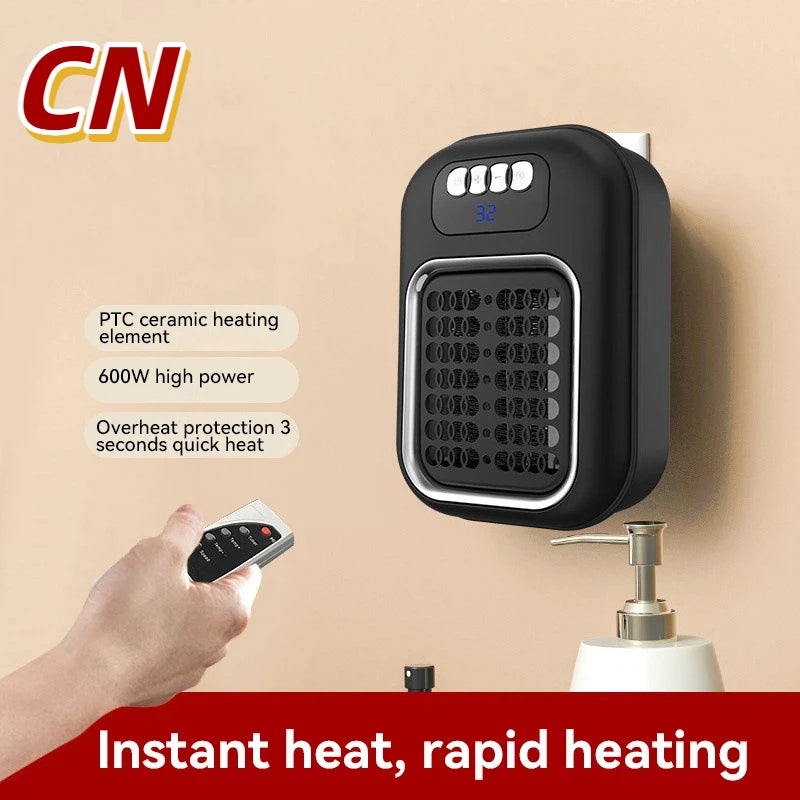 Portable Mini Wall Heater with Remote