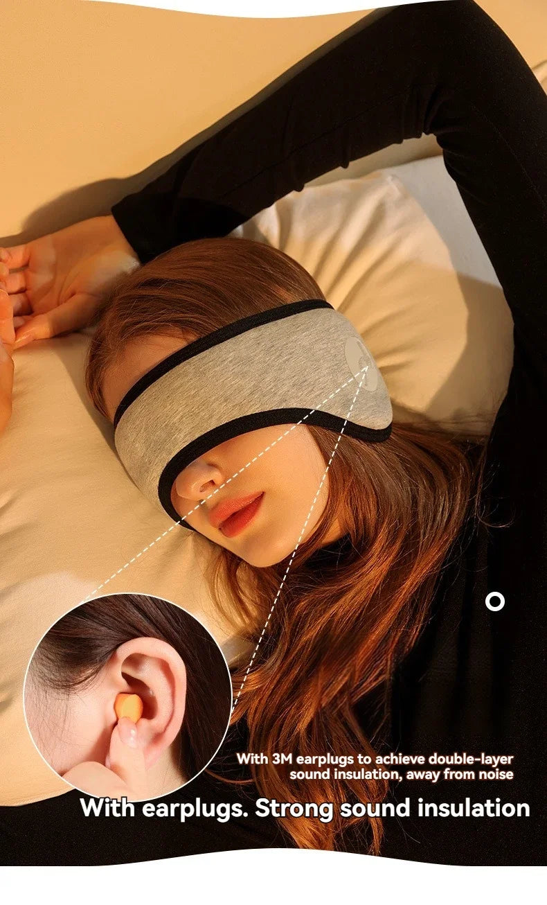 Adjustable Sleep Eye Mask with Noise-Reducing Earplugs