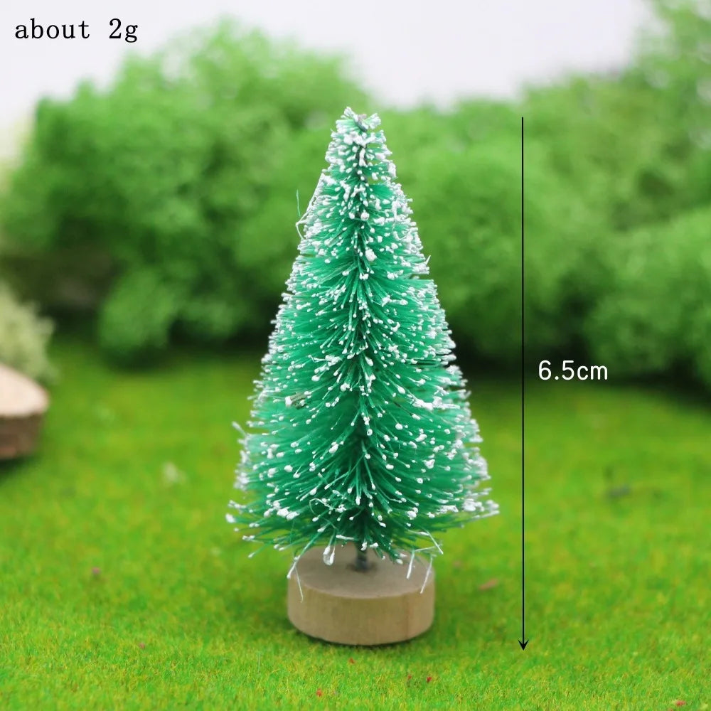Mini Snowy Christmas Trees for Village Displays