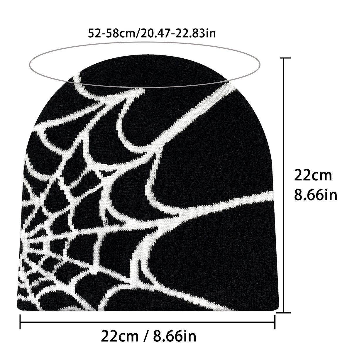 Unisex Spider Web Knit Beanie