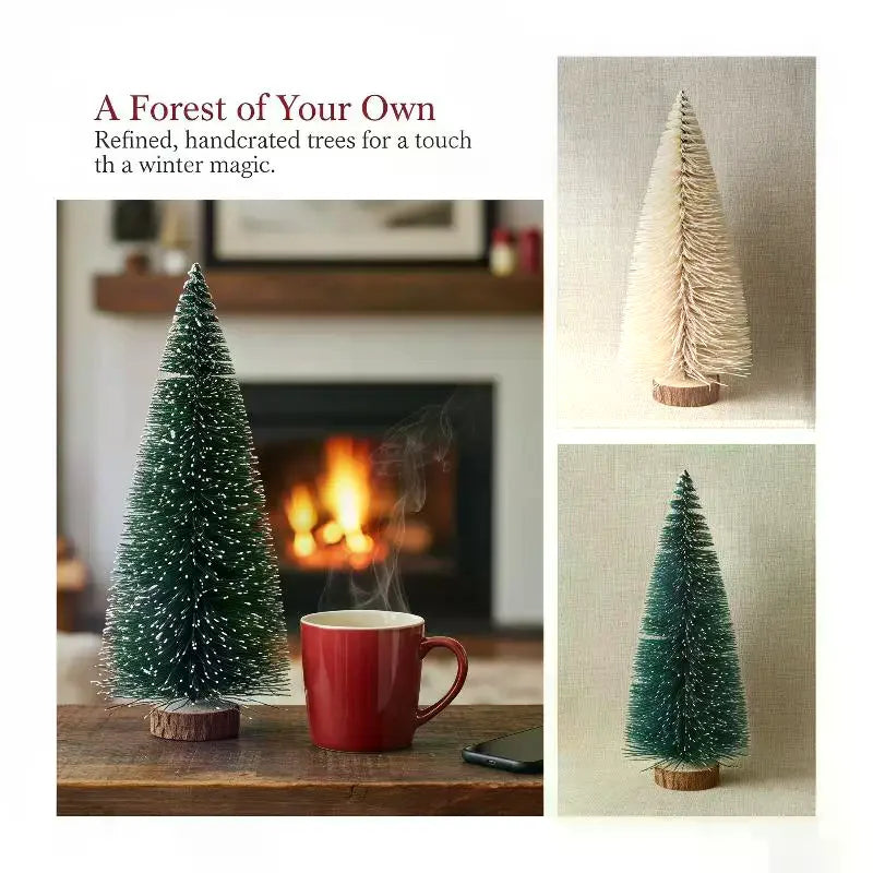 Mini Snow-Frosted Christmas Trees