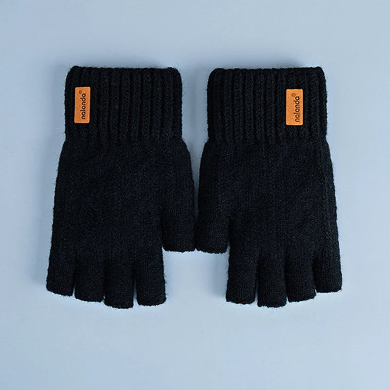 Unisex Knit Fingerless Touchscreen Gloves