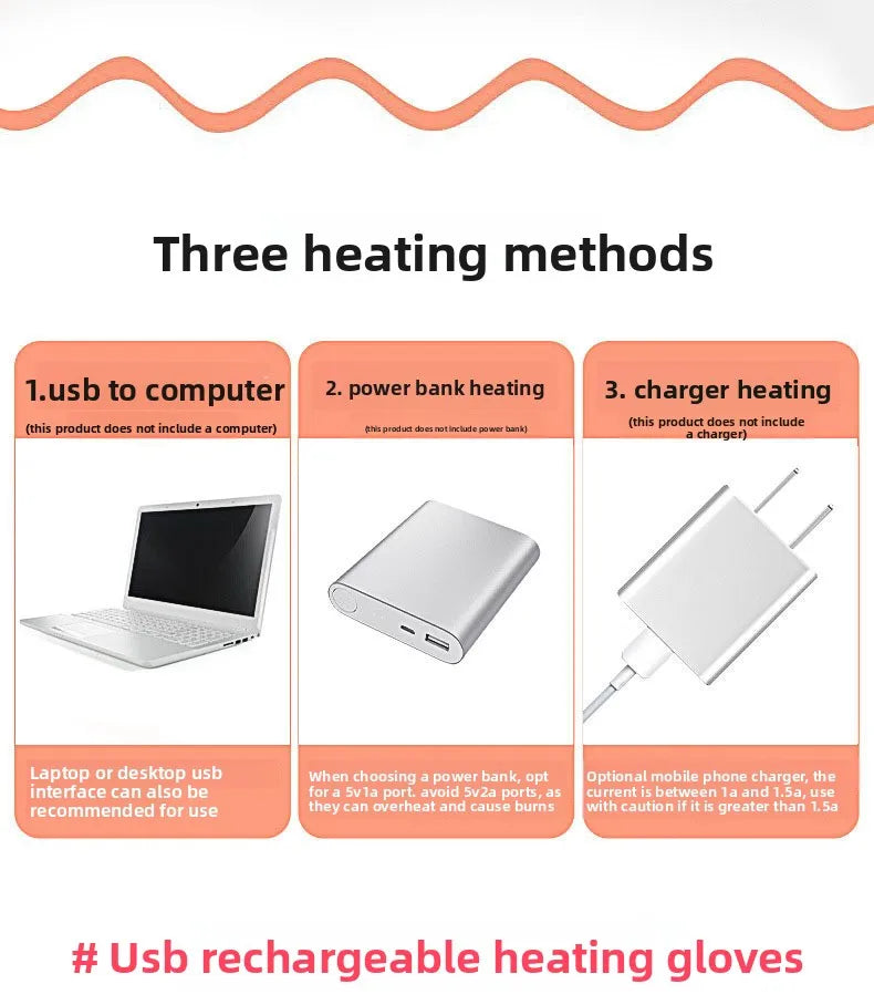 Waterproof USB Heated Winter Gloves
