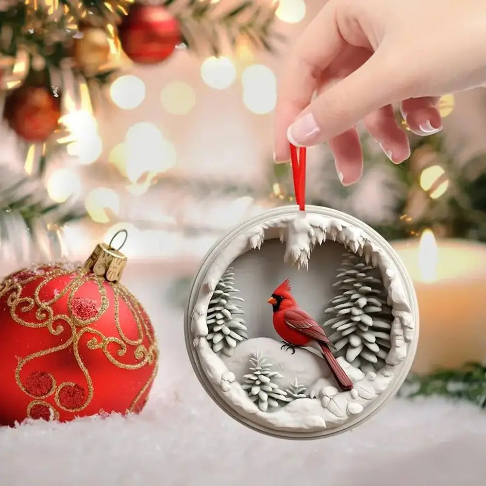 Red Cardinal Christmas Tree Ornaments