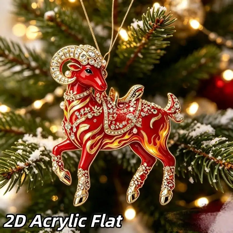 Goat Christmas Tree Ornaments