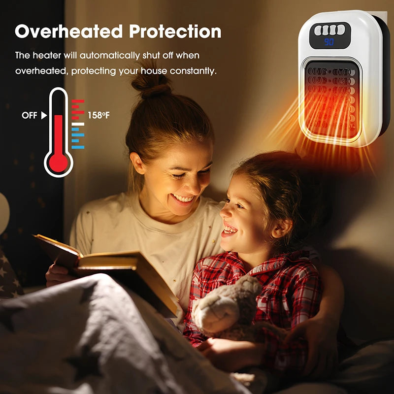 Portable Mini Wall Heater with Remote