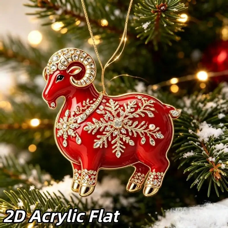 Goat Christmas Tree Ornaments