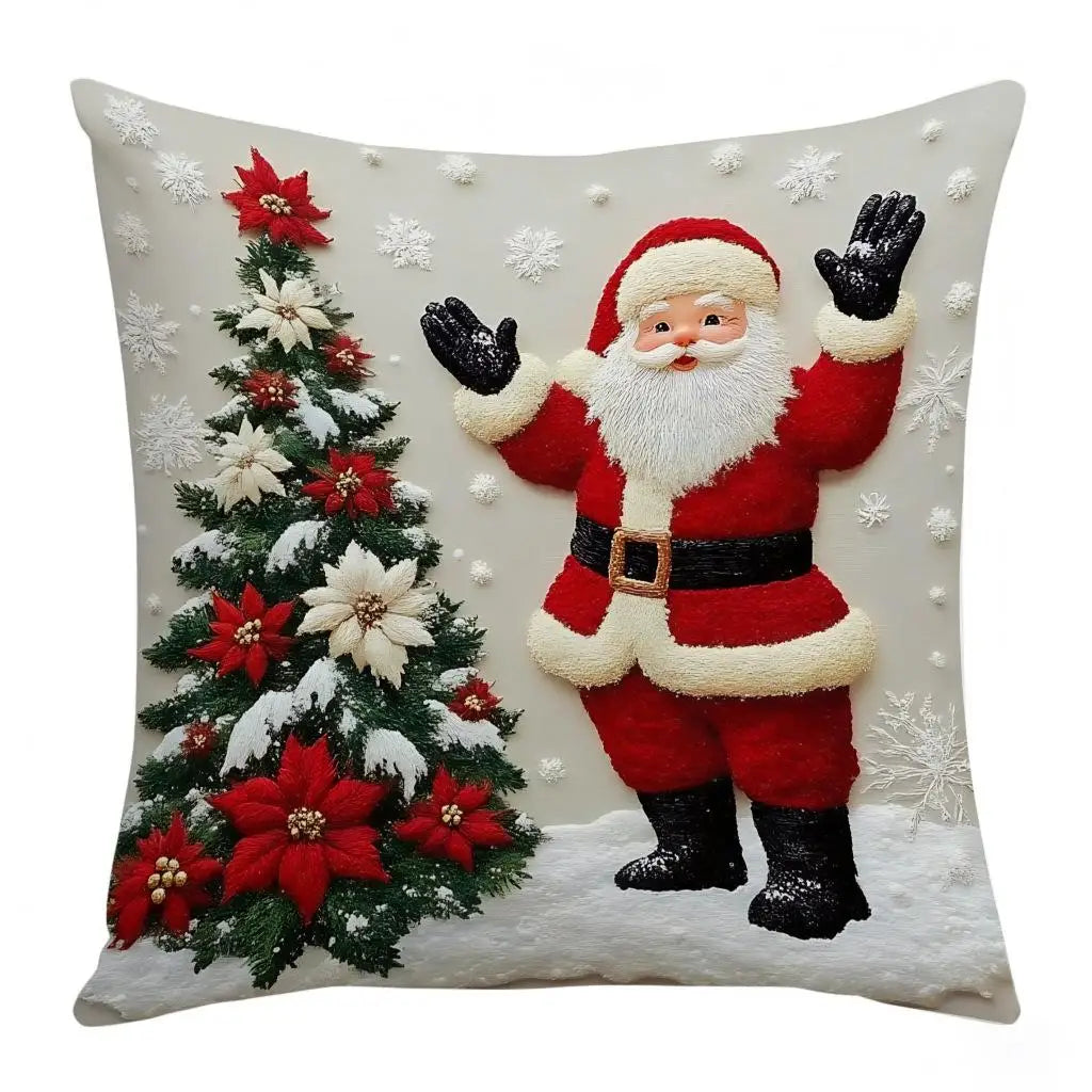 Christmas Reindeer & Rabbit Pillow Cover