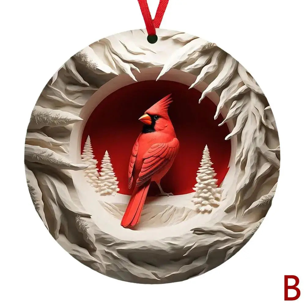 Red Cardinal Christmas Tree Ornaments